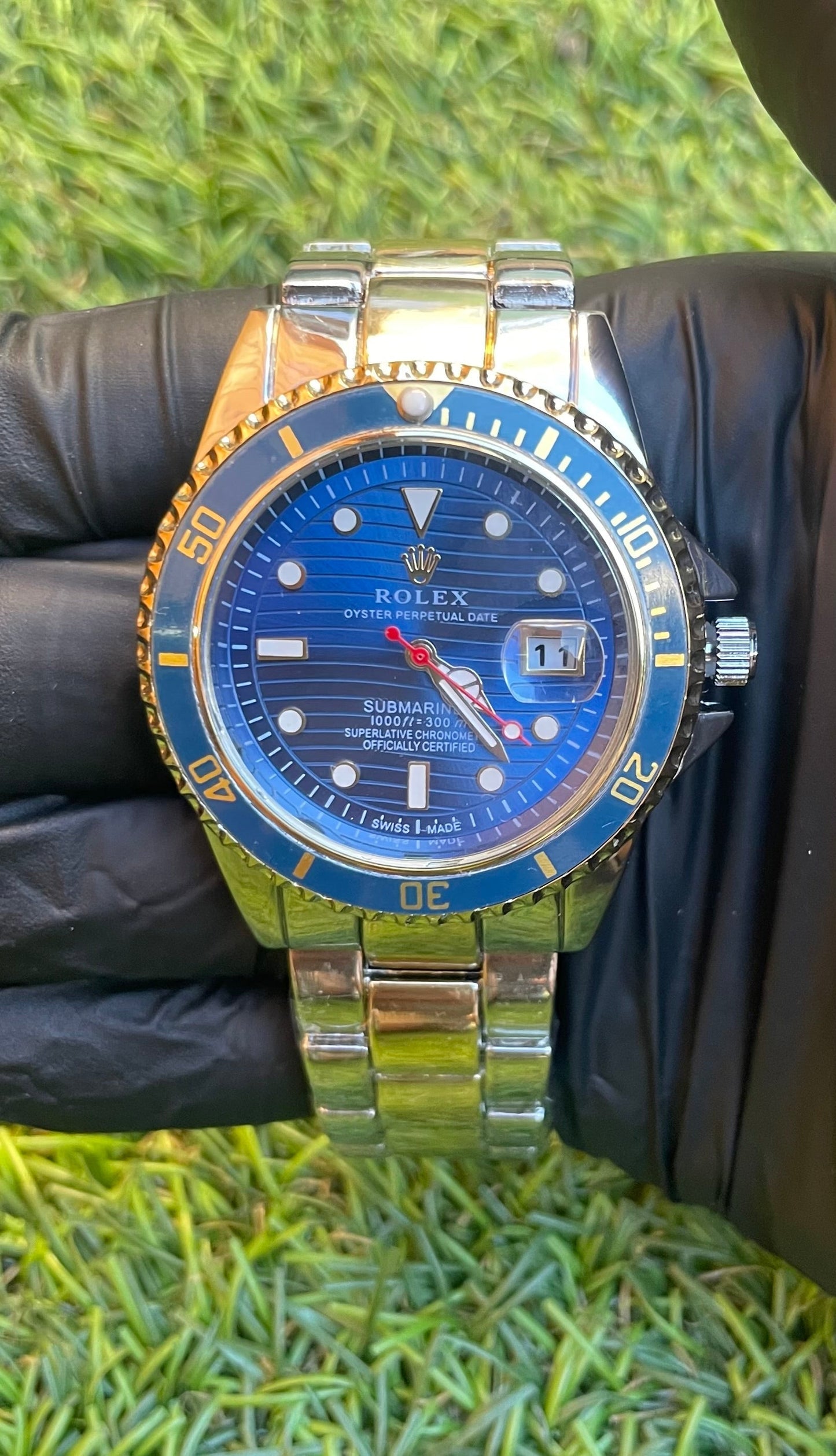 ROLEX SUBMARINER DORADO Y AZUL